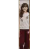 6/10 Yaş Kadife Pantolon Nakış Detaylı Çocuk Takımı
