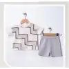 6/18 Ay Geometrik Baskılı Oversize Bebek Takımı