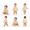 6/24 Ay Bebe Yakalı Penye Bebek Takımı