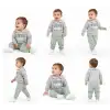 6/24 Ay Bebe Yakalı Penye Bebek Takımı