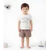 6/24 Ay Gabardin Şort Basic Tişört Bebek Takımı