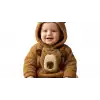 6/24 Ay Peluş Kumaş Çift Fermuarlı Bebek Tulumu
