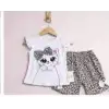 9/24 Ay Leopar Kedi Baskılı Bebek Takımı