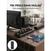 AsilTech 10 Prizli USB Destekli Çoklu Priz Type-C Şarj Girişli Güvenli Güç Ünitesi