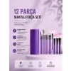 AsilTech 12li Makyaj Fırça Seti Yumuşak Kıllı Profesyonel Kullanıma Uygun