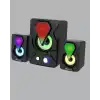 AsilTech 2+1 RGB LED Işıklı Güçlü Bas Sistemli Bilgisayar Hoparlörü