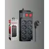 AsilTech 2 Metre Güçlü Çoklu Priz 8 Soket