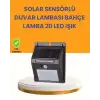 AsilTech 20 LED Güneş Enerjili Hareket Sensörlü Dış Mekan Duvar Lambası