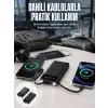 AsilTech 20.000 Mah Led Işıklı LCD Ekran USB Girişli Type-C Lightning Powerbank Yeni Nesil