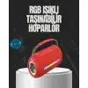 AsilTech 20W Güçlü Ses Çift Sürücülü RGB LED Işıklı Bluetooth 5.3 Hoparlör