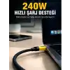 AsilTech 240W 3ü 1 Arada Hızlı Şarj Kablosu USB Type-C Lightning Micro USB