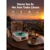 AsilTech 3-1 Kablosuz Bluetooth Hoparlör – Gece Lambalı, Saatli, Retro Tasarım