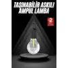 AsilTech 3 Farklı Mod LEDli Şarjlı Asma Kancalı Kamp Lambası Taşınabilir Ampul