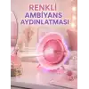 AsilTech 3 Hız Ayarlı USB Şarjlı RGB Masa Fanı