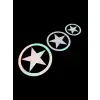 AsilTech 3lü Yıldız Oto Sticker Hologramlı 20x8cm