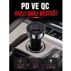 AsilTech 3 Portlu Araç İçi Şarj Adaptörü Çift PD Type-C ve QC3.0 USB Çıkışlı