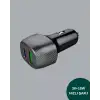 AsilTech 38W Çift Çıkışlı Araç Şarj Cihazı – Type-C ve USB PD Destekli