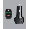AsilTech 38W Çift Çıkışlı Araç Şarj Cihazı – Type-C ve USB PD Destekli