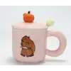 AsilTech 3D Capybara Desenli Porselen Kupa Bardak