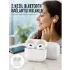 AsilTech 3.Nesil İOS Android Uyumlu Bluetooth 5.0 Beyaz Çağrı Cevaplama Yeni Nesil