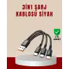AsilTech 3’ü 1 Arada Hızlı Şarj Kablosu – iOS Android Type-C Uyumlu