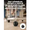 AsilTech 4 cm Kilitsiz Tekerlek Ayak Seti Zemin Koruyucu