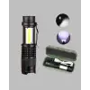 AsilTech 4 Modlu USB Şarjlı LED El Feneri Kamp ve Outdoor