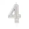 AsilTech 4 Rakamı Mum Gümüş Renk