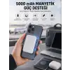 AsilTech 5000 Mah İOS Uyumlu Magsafe Kablosuz Şarj Hızlı Şarj Desteği