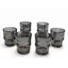 AsilTech 6lı Kurukafa Siyah Cam Shot Bardağı Seti