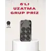 AsilTech 6’lı Grup Priz Termal Korumalı USB Type-C Çoklu Priz 2 Metre Kablo