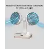 AsilTech 720° Döner Çift Taraflı Masaüstü Vantilatör – USB Şarjlı Sessiz Fan