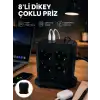 AsilTech 8li Dikey Çoklu Priz 4 USB 2 Type-C Girişli Akım Korumalı Uzatma Prizi