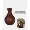 AsilTech Ahşap Desenli 130 ml Aromaterapi Difüzör Sessiz ve USB Bağlantılı