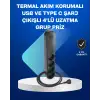 AsilTech Akıllı Akım Dengelemeli 4’lü Çoklu Priz Type-C ve USB Çıkışlı