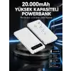 AsilTech Akıllı LCD Ekranlı 20.000mAh Powerbank PD + USB + Type-C Yeni Nesil
