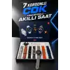 AsilTech Akıllı Saat 7 Kordonlu Yeni Nesil Arama Cevaplayan Çok Fonksiyonlu