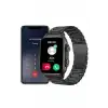 AsilTech Akıllı Saat Arama Konuşma GPS ve NFC Özelliği 3 Kordonlu Amoled Ekran