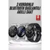 AsilTech Akıllı Saat Çoklu Kordon Seçeneği Amoled Ekran Çok Fonksiyonlu Bluetooth Bağlantılı