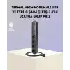 AsilTech Akım Korumalı Çoklu Priz 4’lü 2 USB 1 Type-C 2500W Güçlü Tasarım