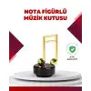 AsilTech Altın Nota Temalı Müzik Kutusu  Müzikli Hediyelik