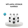 AsilTech Ampul Tipi WiFi Kamera 2MP Lensli Full HD Görüntü ve Akıllı Hareket Algılama