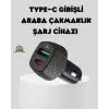 AsilTech Araç Tipi Hızlı Şarj Adaptörü Type-C PD USB Çift Port Kompakt