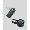 AsilTech AUX Bluetooth Adaptör ve 38W Hızlı Araç Şarj Cihazı Seti
