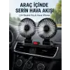 AsilTech Ayarlanabilir Çift Başlıklı Sessiz Araç İçi Vantilatör