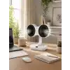 AsilTech Ayarlanabilir Çift Fan Başlıklı Şarjlı Masa Vantilatörü