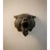 AsilTech Ayı Tasarım Siyah 3D Duvar Heykeli