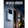 AsilTech Beyaz Akıllı Güvenlik Kapı Zili | Telefon Kontrollü Wi-Fi Görüntülü Kapı Zili