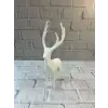 AsilTech Beyaz Dekoratif Geyik Figürü Şık Ev Aksesuarı
