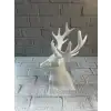AsilTech Beyaz Geyik Biblo 23 cm Dekoratif Modern Tasarım
